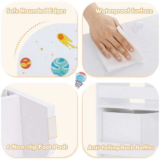 Kids Toy and Book Organizer Children with Storage Bins-3